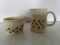 Keramik DDR - Milchkännchen und Zuckerdose - Blumen Rheinland-Pfalz - Worms Vorschau