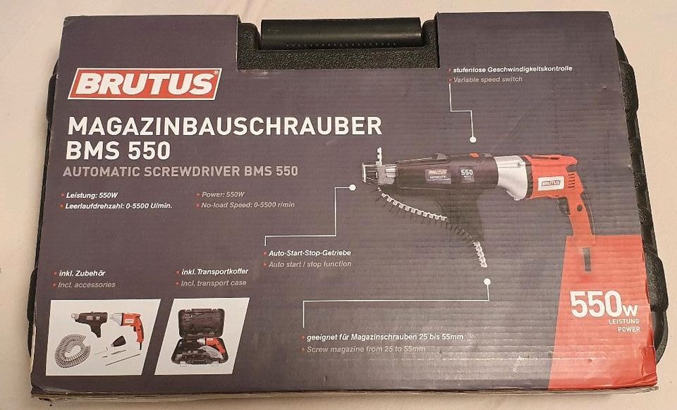 Brutus magazinbauschrauber BMS 550 Neu Unbenutzt trockenbau in Pulsnitz