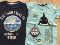 T-shirt 2 St. Junge Gr. 122/128 Erde Smiley Hai Orca Baden-Württemberg - Altlußheim Vorschau