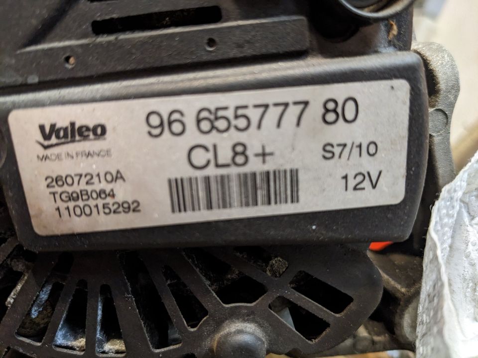 Lichtmaschine VALEO 96 655777 FIAT QUBO 1,4 Benzin in Weissach im Tal