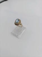 Aquamarin Ring aus 585 Gold - Art deco antik blau cocktailring Leipzig - Sellerhausen-Stünz Vorschau