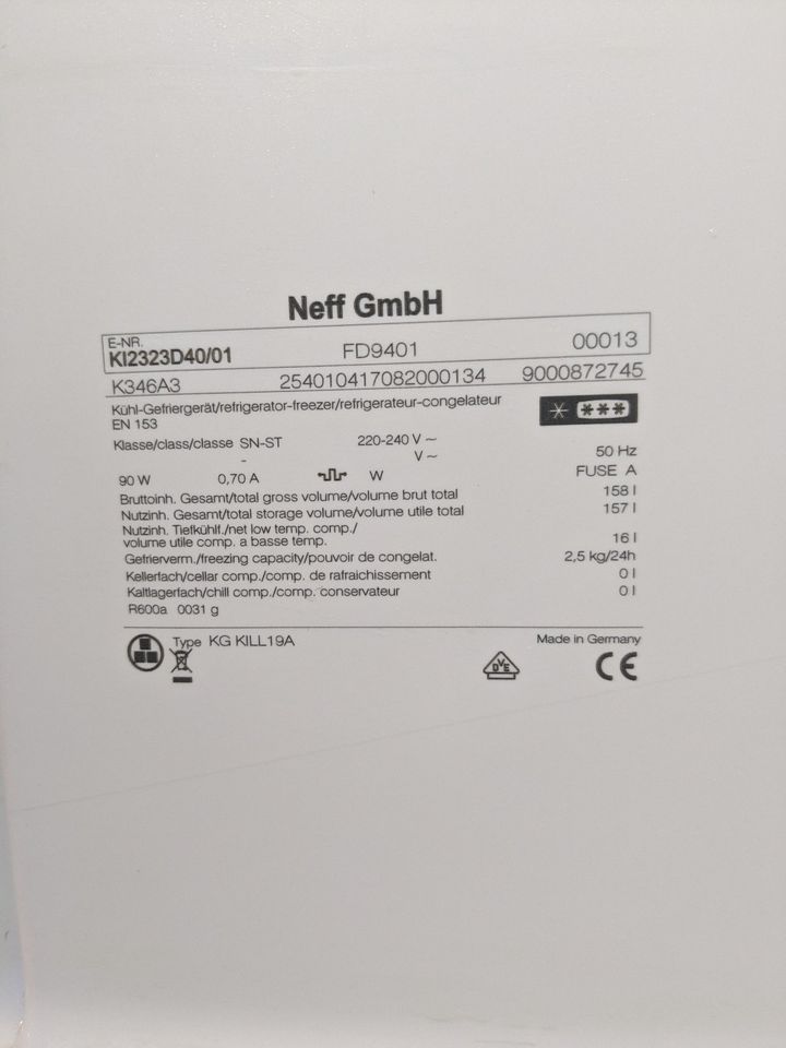 Einbaukühlschrank A+++ Neff K346A3 baugleich Bosch Siemens in Warburg