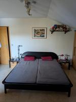 Holzbett schwarz (180 x 200 cm) - mit 2 Nachttischbrettern Bayern - Holzkirchen Vorschau