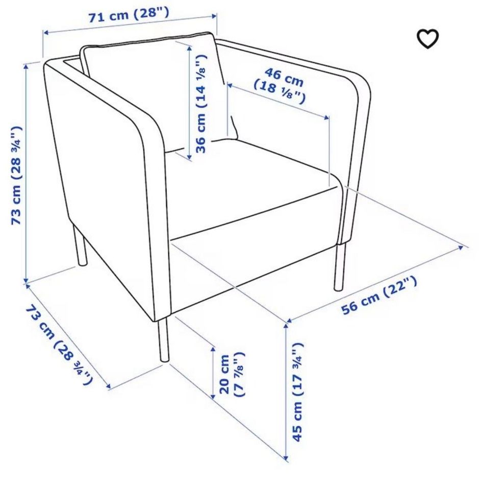 Ikea Ekerö Sessel Senfgelb in Bergheim