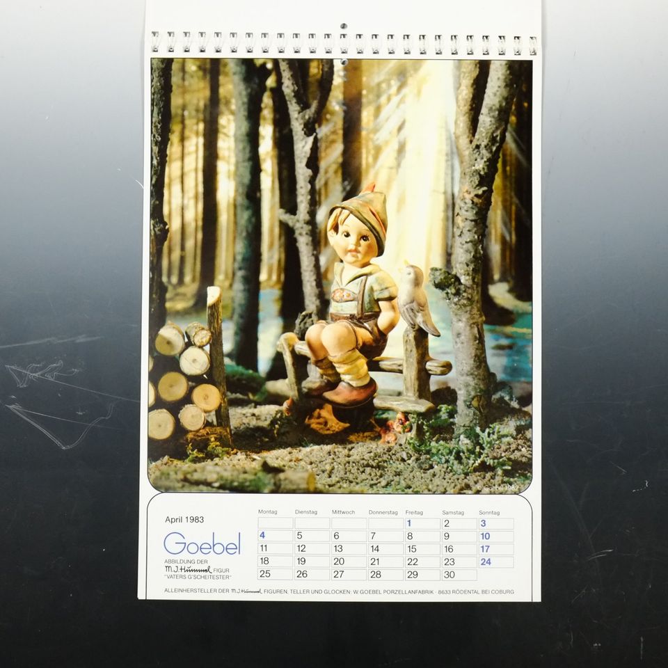 Alter Goebel Hummel Kalender 1983 Titelfigur "Hausmusik" in Engelsbrand