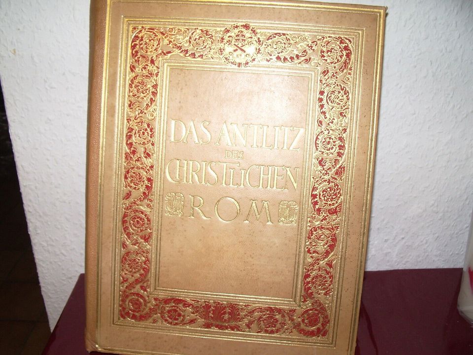 Das Antlitz des christlichen Rom-1926-Ledereinband-Goldprägung- in Mahlberg