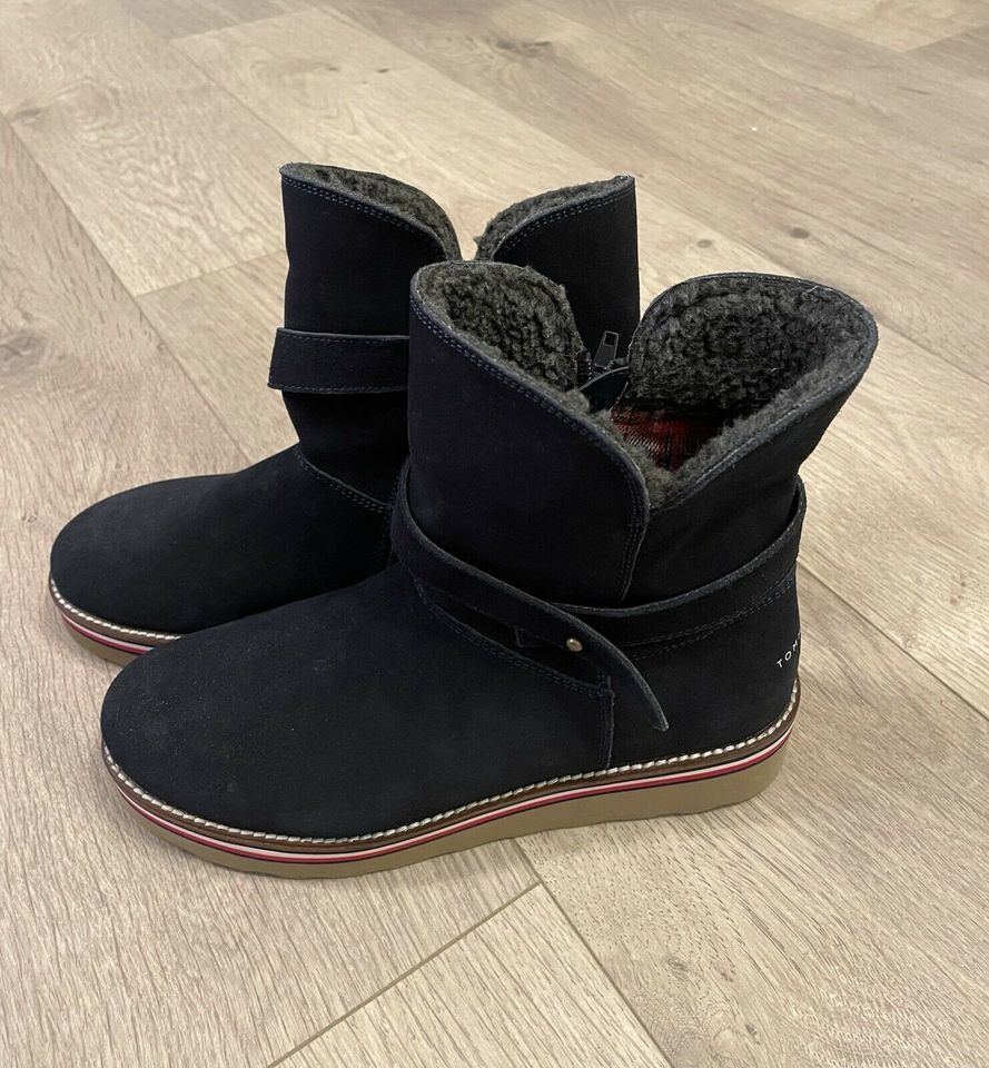 Tommy Hilfiger Stiefel Damen Stiefeletten blau Winter 39 in Böhl-Iggelheim