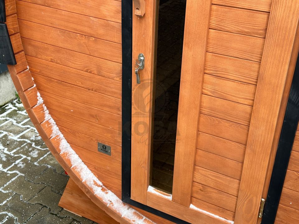 KOBA Fass Sauna Small - Mini | Ø 180 cm Gartensauna isoliert in Eichenzell