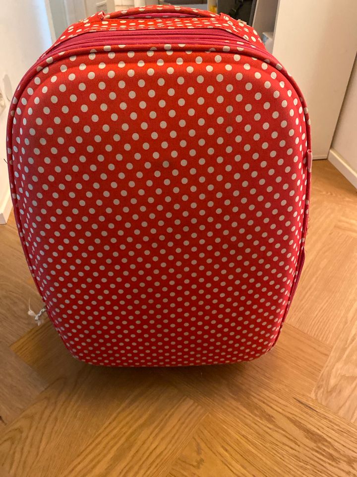 Koffer Reisekoffer Kind Punkte weiß rot von „Rice“ Gepäck in München