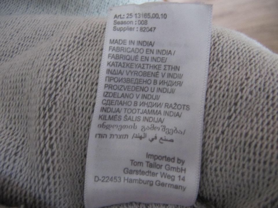 Tom Tailor Kapuzenpulli Pulli Sweater Sweatjacke Grau New York XL in Herne