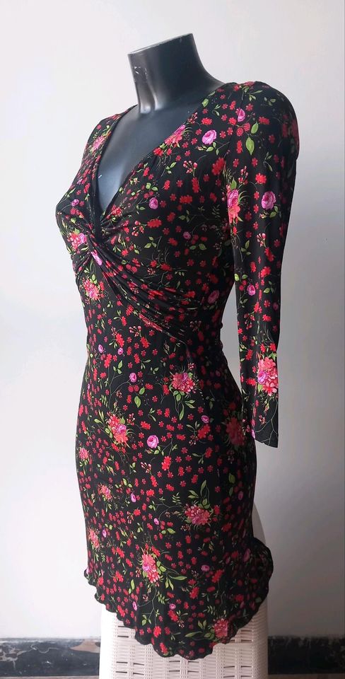 SANDRO FERRONE Kleid 34/36 Blumen millefleur 3/4 Ärmel drapiert in Berlin