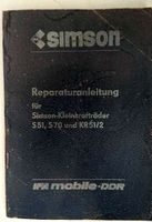 Reparaturanleitung für SIMSON - Kleinkrafträder Dresden - Schönfeld-Weißig Vorschau