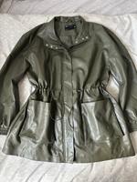 Asos kurzer Mantel aus Kunstleder Khaki Bergedorf - Hamburg Lohbrügge Vorschau