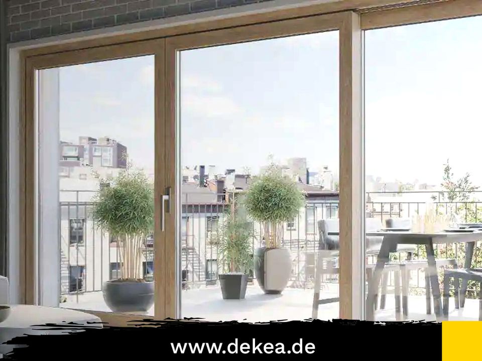SMART-SLIDE Kunstsoff Balkontür Terrassentür Kunststofffenster Tür nach Maß Außentür Weiß Haustür 240x200 cm Eingangstür Fenster Zweifachverglasung in Dresden