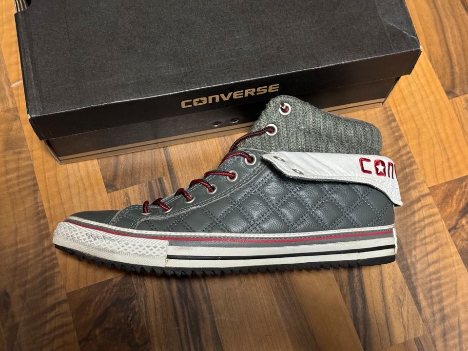 Converse Chucks Leder Dunkelgrau Gr. 46,5 in Dreieich