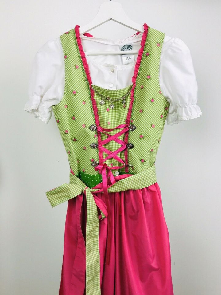 Hammerschmid Dirndl Mädchen Gr. 158 grün/pink TOP in Hochheim am Main