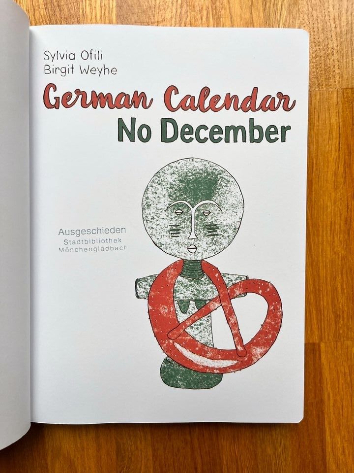 Comic Graphic Novel Weyhe & Ofili: German Calendar No December in Mönchengladbach