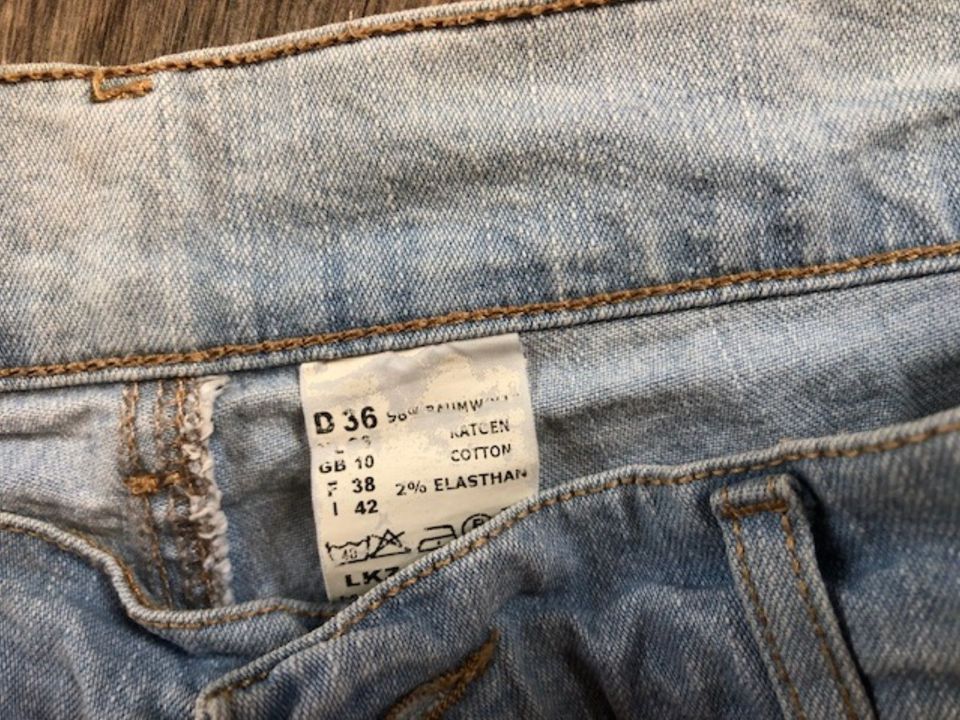 hellblaue 3/4 Jeans Jeanshose vintage high waist ultimo Gr. 36 in Rosbach (v d Höhe)