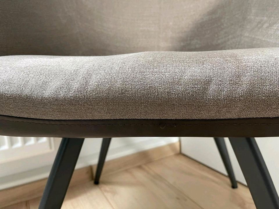 Stuhl Esszimmerstuhl Lounge Sessel beige braun Stoff kein Leder in Bochum