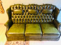 Chesterfield 3 sitzer sofa echtleder grün Nordrhein-Westfalen - Oerlinghausen Vorschau