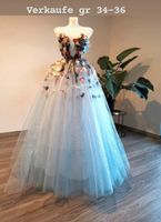 Valentina Braun Couture Kleid mit Blumen Niedersachsen - Jesteburg Vorschau