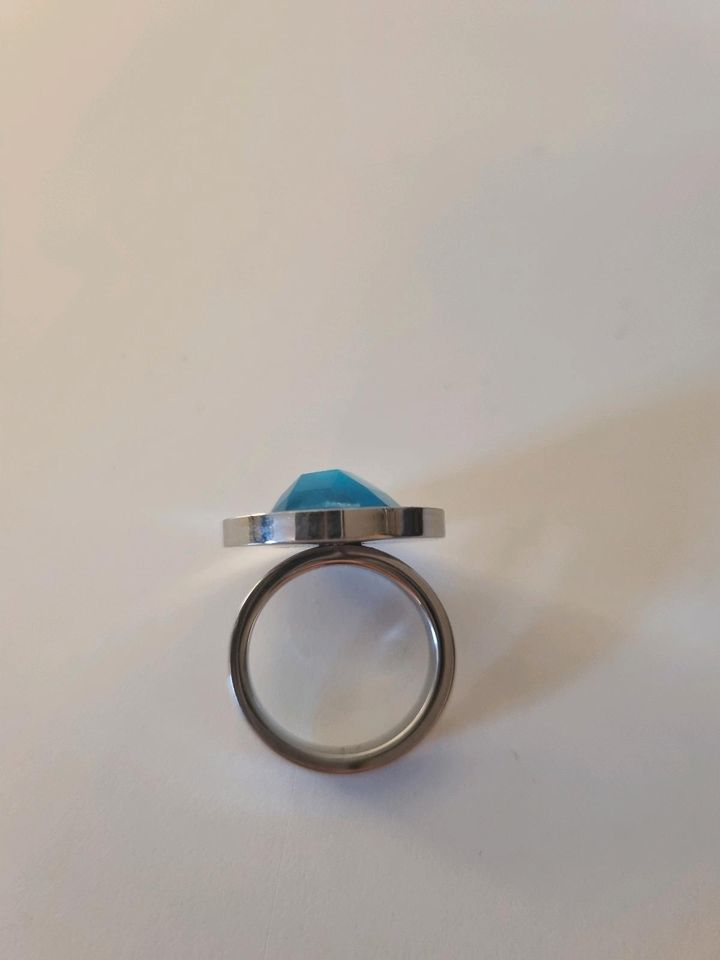 Leonardo Ring Modeschmuck türkis Gr. 17 fast neu in Westerkappeln