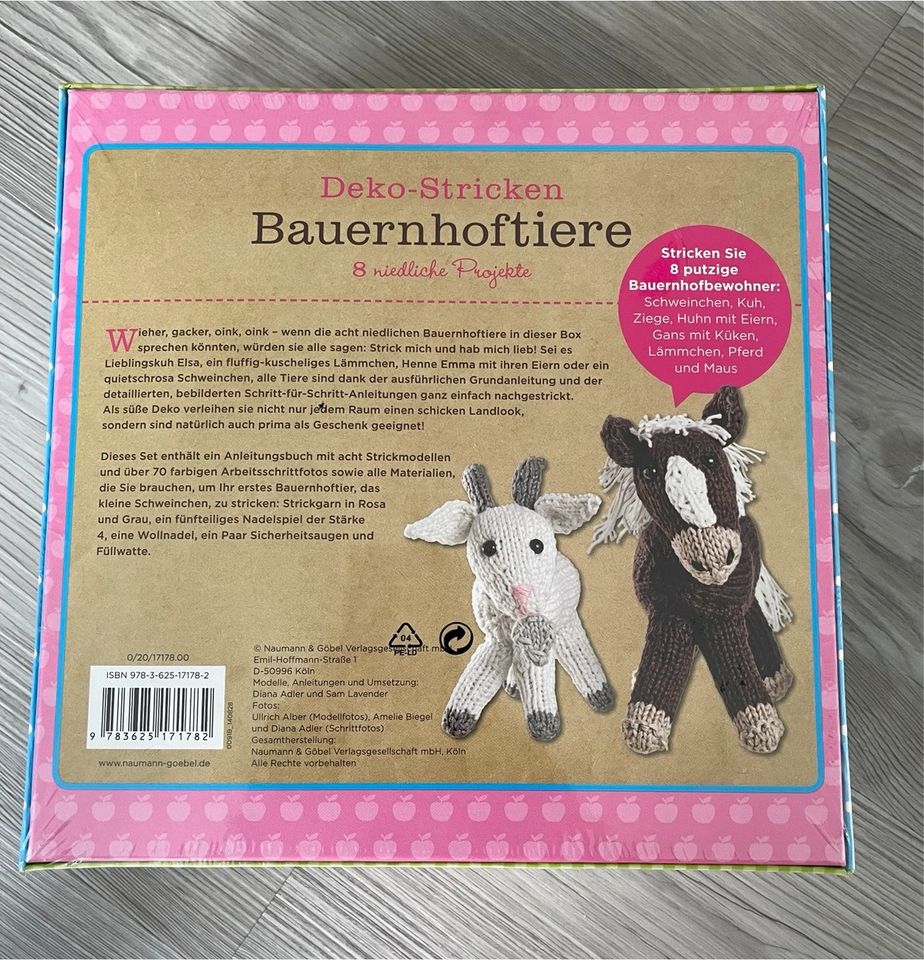 Strickset für Kinder Deko Stricken Bauernhoftiere NEU in Borken