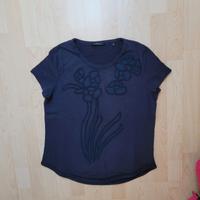 T-Shirt Gr.38 von Zara mit Stickerei in Marineblau, Pullover Sachsen - Rochlitz Vorschau