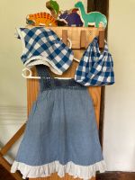 Set Kleid Haarband Bloomer Vertbaudet 80 blau weiß kariert Niedersachsen - Warpe Vorschau