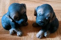 2 schwarze Dackelwelpen - Hunde - Porzellanfiguren Hessen - Fürth Vorschau