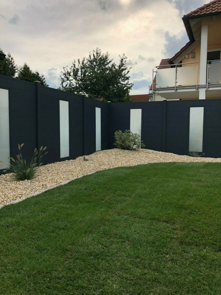 Aluzaun 100% Trennwand Sichtschutzzaun Gartenzaun Gartentor Zaun in Grevenbroich