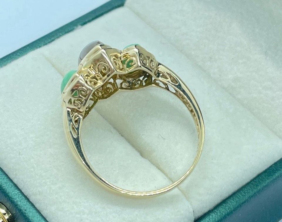 Einzigartiger Mondstein Ring in 375 9 K Gelbgold ca 4,50 Gramm in Rostock