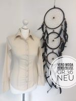 36 38 beige Hemd Bluse Oberteil neu Business Büro Vintage Retro b Nordrhein-Westfalen - Leverkusen Vorschau