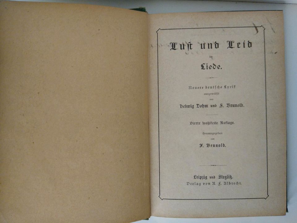 ~1883 Lust und Leid im Liede - Poesie/ Lyrik des 19. Jahrhunderts in Berlin