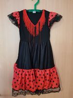 Kinder Mädchen Carmen Kostüm schwarz / rot Größe 116 Leipzig - Großzschocher Vorschau