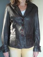 Lederjacke echt Lammnappa Mandarin Größe M braun Bikerstyle Sachsen - Plauen Vorschau