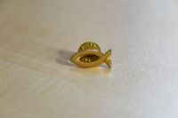 Anstecker Fisch "Ichthys" goldfarben Dresden - Äußere Neustadt Vorschau