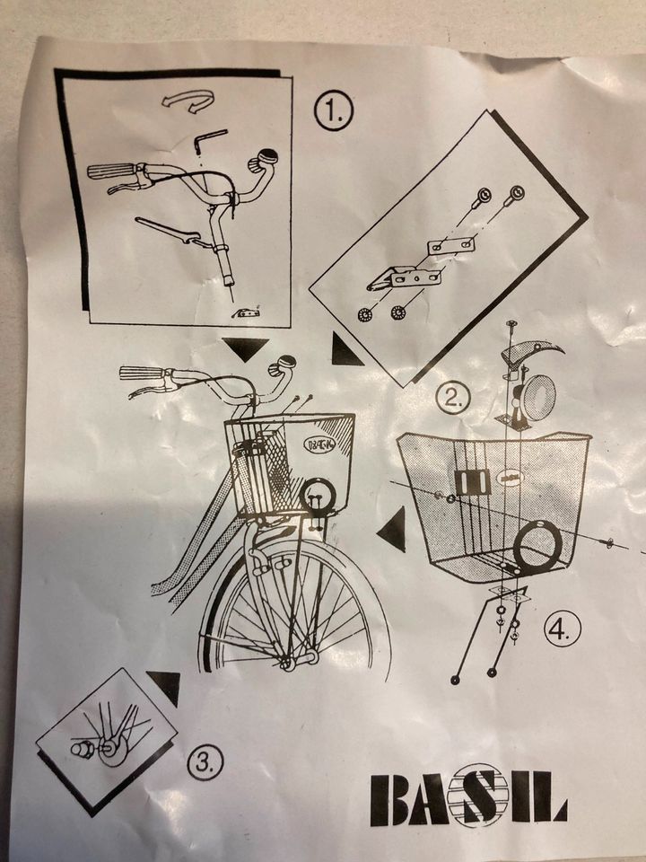 Stabiler Fahrradkorb m. Laststütze von BASILE in Detmold