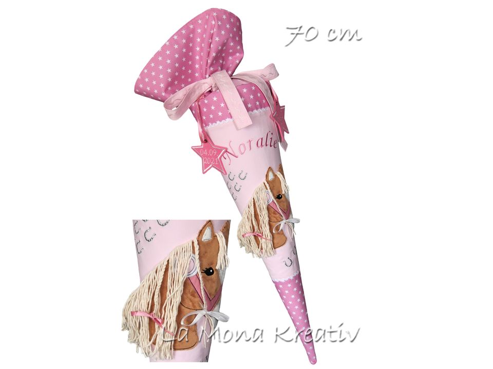 ❤ Wunsch Schultüte handmade Stoff mit Stickmotiven Zuckertüte ab in Lilienthal