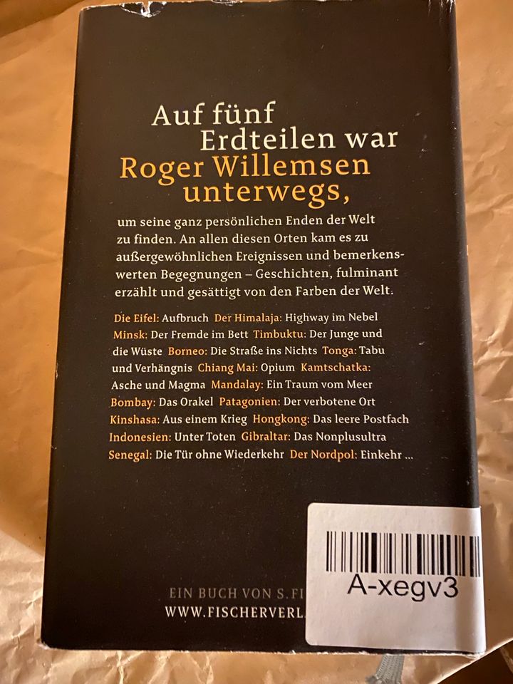 Buch von Roger Willemsen “Die Enden der Welt” in Borgstedt