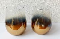 2 Windlichter Teelichthalter glas Gold Dekoration Kerzenglas Nordrhein-Westfalen - Ratingen Vorschau