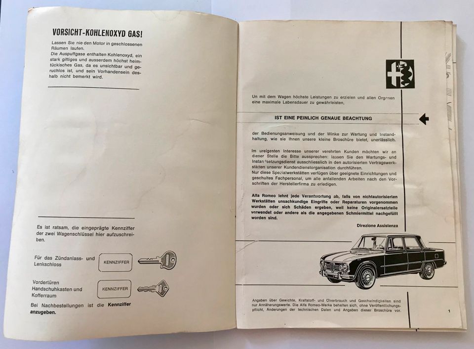 Alfa Romeo Giulia Super - Betriebsanleitung und Wartung - 1970 in Hamburg