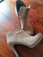 Stiefeletten Tamaris gr.  38 beige Wildleder Baden-Württemberg - Waibstadt Vorschau