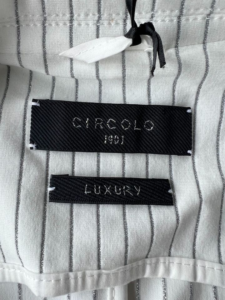 Circolo Luxury Blazer Jacke Creme Weiß Silber IT40 Gr. 34 XS S in Eschweiler
