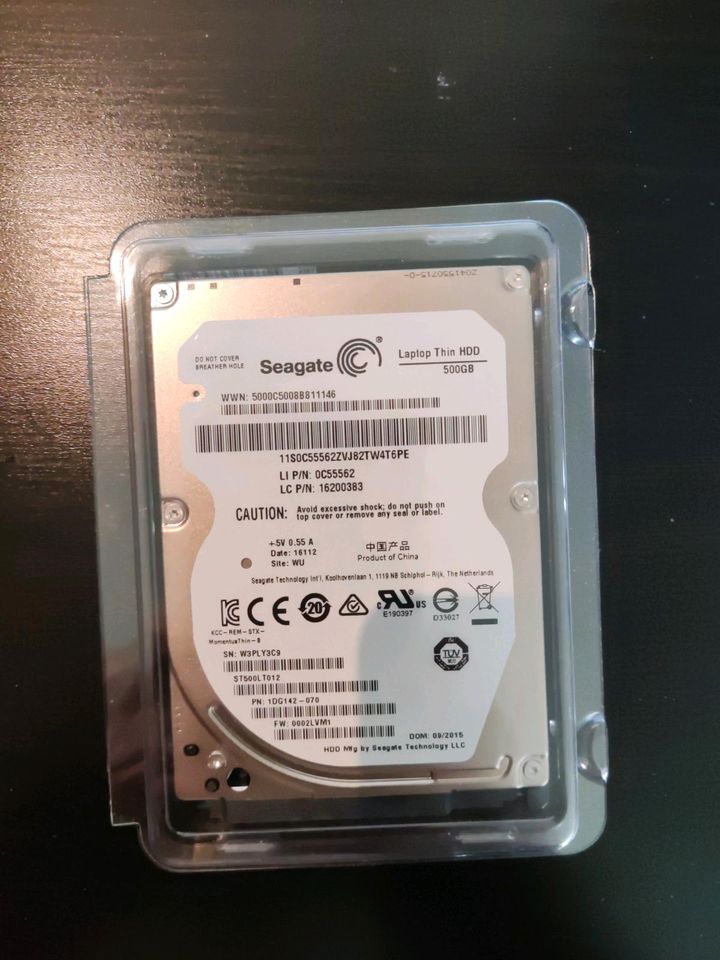 Seagate 500GB 2,5 Zoll HDD, neuwertig in Fronhofen bei Simmern