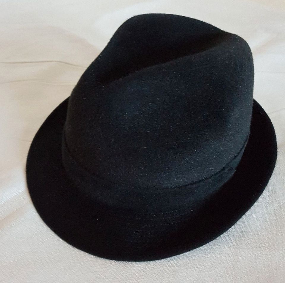 Hut echter ‚Mayser‘, Fedora-Stil, Schwarz, neuwertig! Gr. M/56 cm in Hamburg