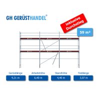 Neuware Gerüst Asso Stahlgerüst 59 m² Arbeitsgerüst kaufen Bayern - Vöhringen Vorschau