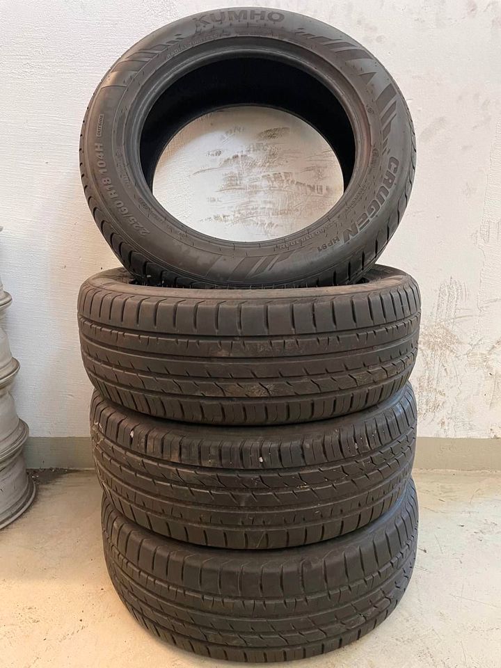 4 Sommerreifen 225/60/R18 104H 6-5,6mm Kumho mit Montage #F515S in Hanau