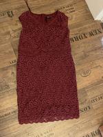 S.Oliver Black Label Etuikleid Spitzenkleid purple weinrot Gr. 46 Sachsen-Anhalt - Halle Vorschau