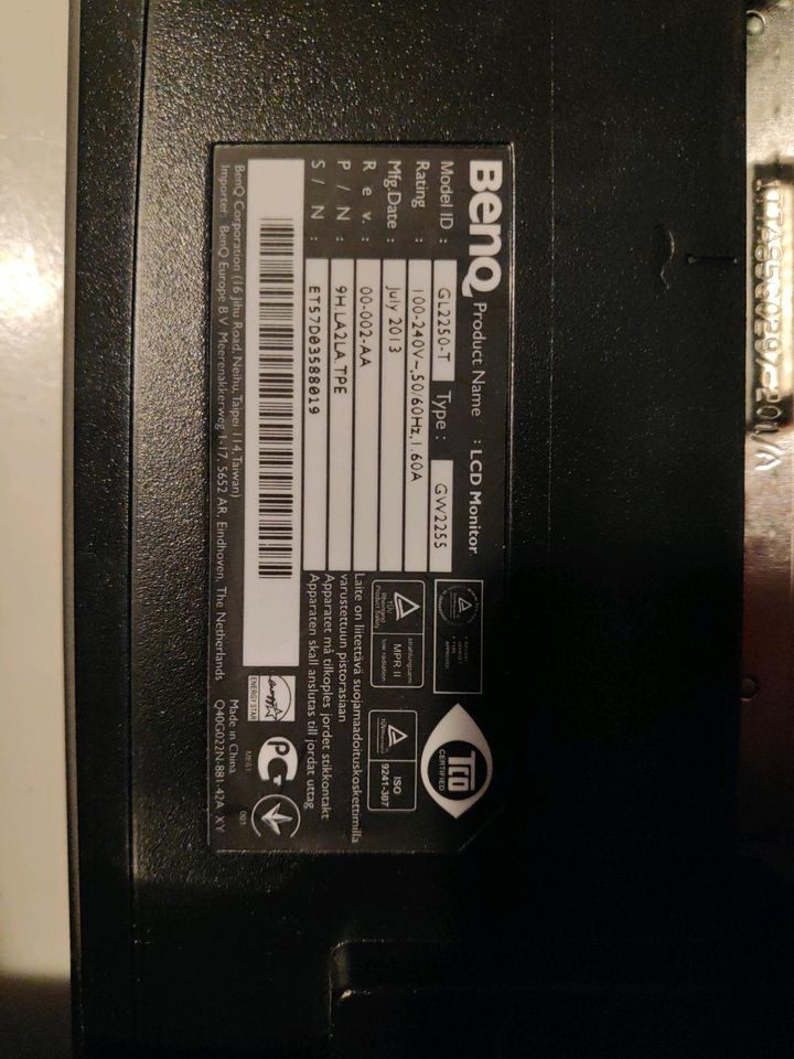 Monitor Full-HD 16:9 21,5Zoll Benq DVI/VGA Vesa-kompatibel in Berlin